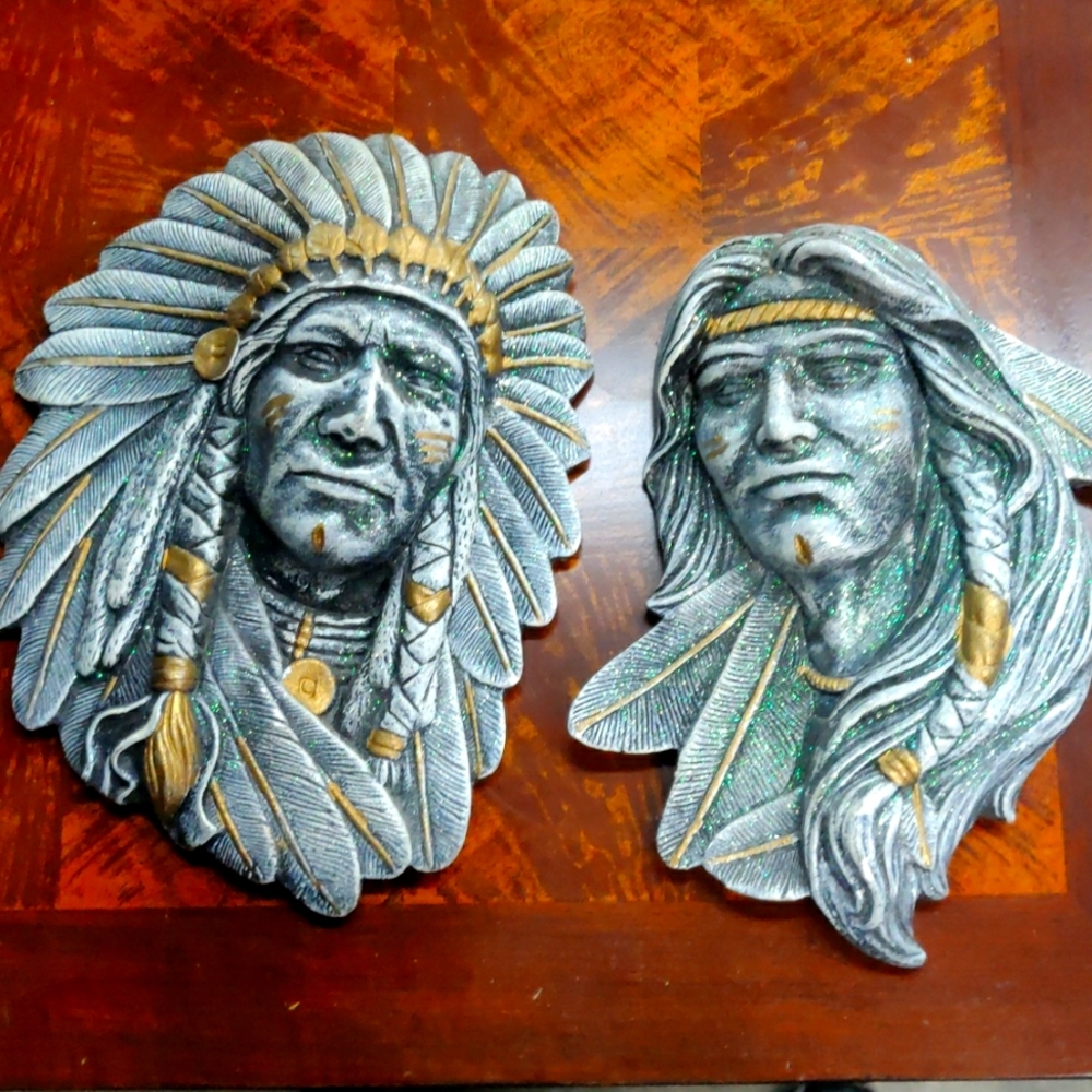 American Indian ceramic wall piece